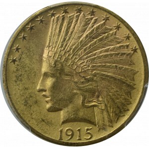 USA, 10 dolarów 1915 - PCGS MS62