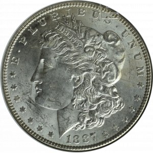 USA, Morgan dolar 1887 - GCN MS64