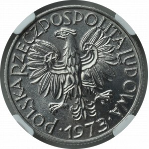 PRL, 5 Złotych 1973 Rybak - NGC MS66