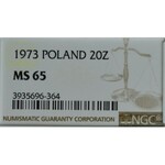 PRL, 20 złotych 1973 -NGC MS65