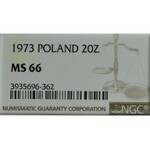 PRL, 20 złotych 1973 - NGC MS66