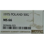 PRL, 50 Groszy 1975 - NGC MS66