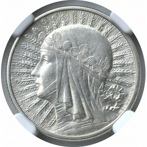 II Rzeczpospolita, 2 złote 1934 Głowa kobiety - NGC MS61