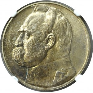 II Rzeczpospolita, 10 Złotych 1939 Piłsudski - NGC MS63