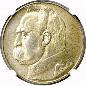 II Rzeczpospolita, 10 Złotych 1936 Piłsudski - NGC MS62