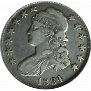 USA, 50 centów 1834 - GCN XF40