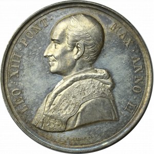  Medal Annualny Leon XIII 1879, ANNO II (Rok 2 Pontyfikatu)