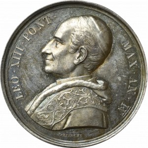Medal Annualny Leon XIII 1881, ANNO IV (Rok 4 pontyfikatu )