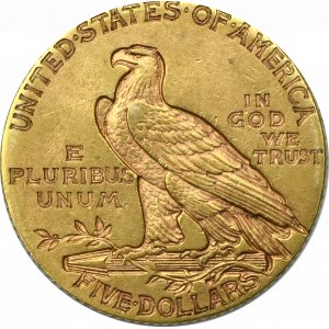 USA, 5 Dolarów 1909 - GCN AU58