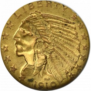 USA, 5 Dolarów 1910 - GCN AU55