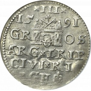 Zygmunt III Waza, Trojak 1591 Ryga