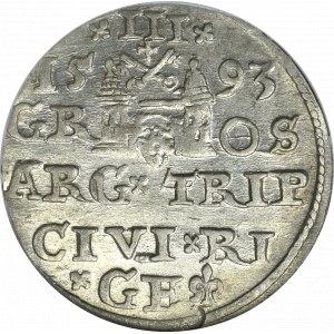 Sigismund III Vasa, 3 groschen 1593 Riga