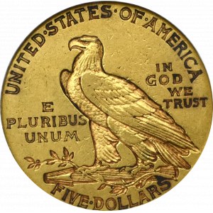 USA, 5 Dolarów 1908 - GCN AU53