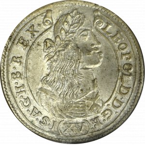 Węgry, Leopold I, 15 krajcarów 1676 KB