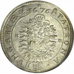 Węgry, Leopold I, 15 krajcarów 1676 KB