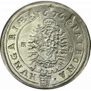 Węgry, Leopold I, 15 krajcarów 1676 KB