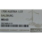 Austria, 1/2 thaler 1700 Salzburg