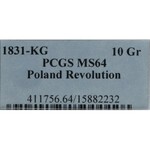 Powstanie Listopadowe, 10 Groszy 1831 KG - PCGS MS64