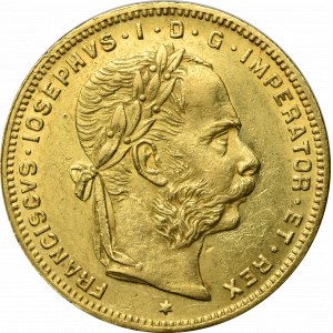 Austria, Franz Joseph, 20 francs (8 florins) 1878