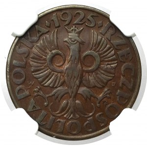 II Rzeczpospolita, 5 groszy 1925 - NGC AU55