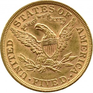 USA, Half Eagle, 5 dolarów 1897, Filadelfia