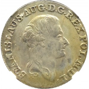 Stanisław A. Poniatowski, 4 grosze srebrne (złotówka) 1791 E.B., Warszawa, NGC MS62