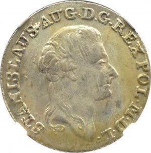 Stanisław A. Poniatowski, 4 grosze srebrne (złotówka) 1791 E.B., Warszawa, NGC MS62