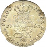 Stanislaw A. Poniatowski, 4 silver pennies (zloty) 1791 E.B., Warsaw, NGC MS62