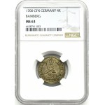 Niemcy, Biskupstwo Bamberg, Lothar Franz von Schönborn, 4 kreuzer (batzen) 1700 GFN, ex. Dr. Max Blaschegg, NGC MS63