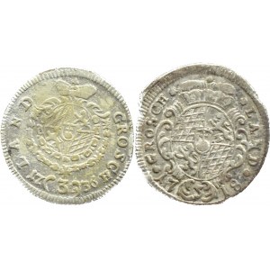 Niemcy, Bawaria, Maksymilian II Emanuel, lot 3 krajcary 1718, 1736, Monachium