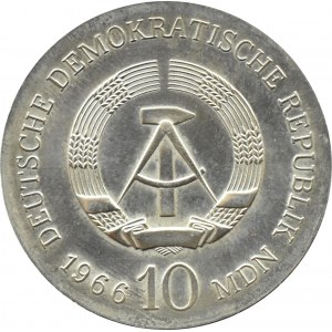 Niemcy, NRD, 10 marek 1966, Karl Friedrich Schinkel, UNC