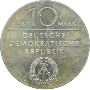 Niemcy, NRD, 10 marek 1981, G.W.F. Hegel, UNC