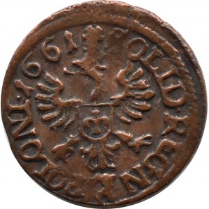 John II Casimir, the crown shilling (boratine) 1661, Ujazdów