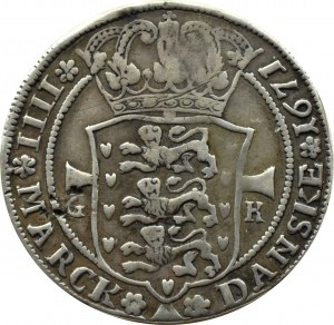 Denmark, Christian V, crown (4 marks) 1671 GK, Copenhagen