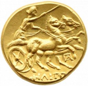 Macedonia, Filip II (359-336 p. n. e.) stater, Pella, PIĘKNY