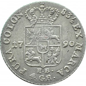 Stanislaw A. Poniatowski, 4 silver pennies (zloty) 1790 E.B.