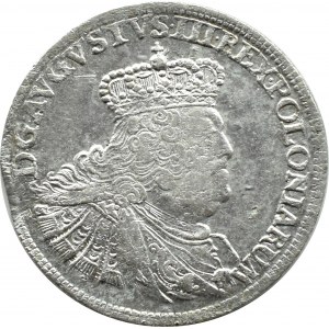 August III Sas, ort (18 groszy) 1756 E.C., Lipsk
