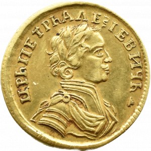 Russia, Peter I, redonet (ducat) 1712 DL, COPY IN GOLD