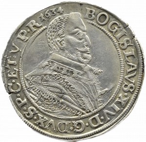 Pomorze, Bogusław XIV, talar 1634, Szczecin, RZADKI