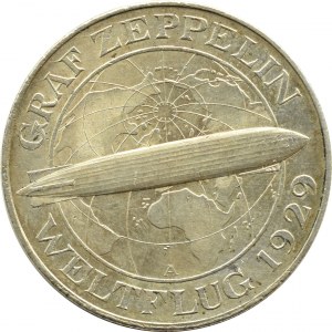 Niemcy, Republika Weimarska, 5 marek 1929 A, Berlin, Graf Zeppelin