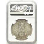 Germania, Sassonia, Alberto, 5 marchi 1902, edizione postuma, Muldenhütten, NGC MS63