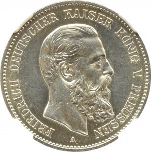 Deutschland, Preußen, Friedrich III, 2 Mark 1888, Berlin, NGC MS63