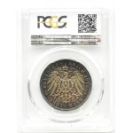 Niemcy, Saksonia, Bitwa pod Lipskiem 1813-1913, 3 marki 1913, PCGS MS65