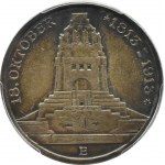 Niemcy, Saksonia, Bitwa pod Lipskiem 1813-1913, 3 marki 1913, PCGS MS65