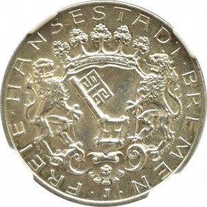 Niemcy, Brema, 2 marki 1904 J, Hamburg, NGC MS63