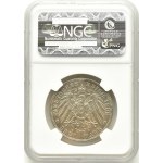 Germany, Lübeck, 3 marks 1908 A, Berlin, NGC AU58