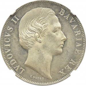 Germany, Bavaria, Ludwig II, thaler 1870, Munich, NGC MS61