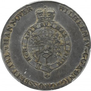 Niemcy, Hannover, Wilhelm IV, 2/3 talara 1833 B, Hannover, PCGS AU53