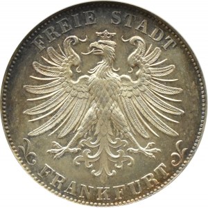Allemagne, W.M. Frankfurt, florin 1861, Frankfurt, NGC MS64