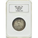 Allemagne, W.M. Frankfurt, florin 1861, Frankfurt, NGC MS64